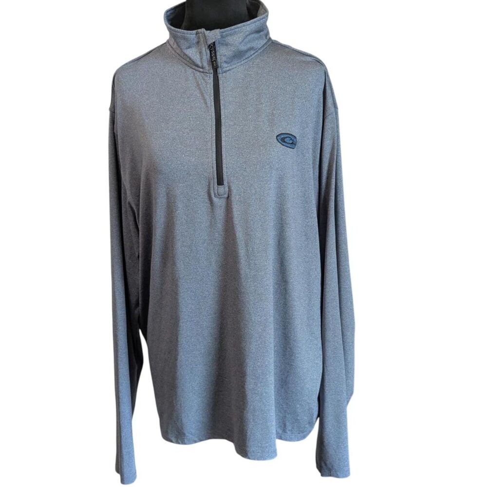 Drake Clothing Company 1/4 Zip Performance Pullover Heather Gray Large